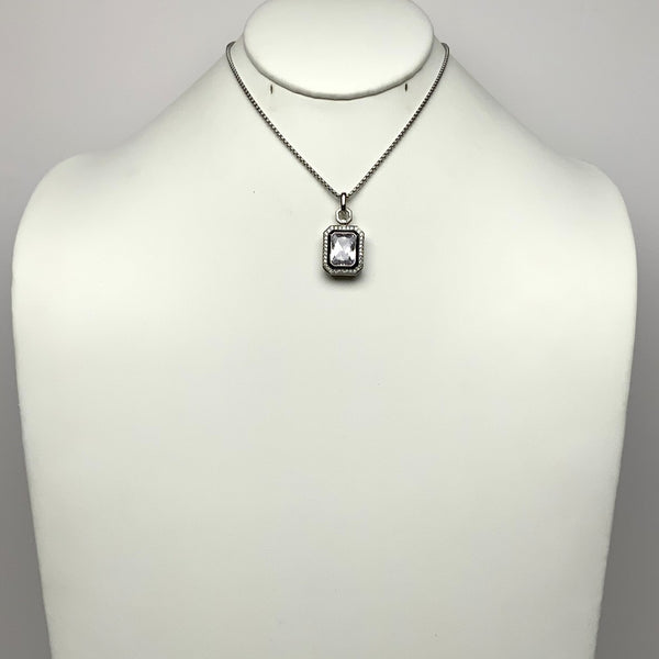 Cubic Zirconia Pendant Necklace