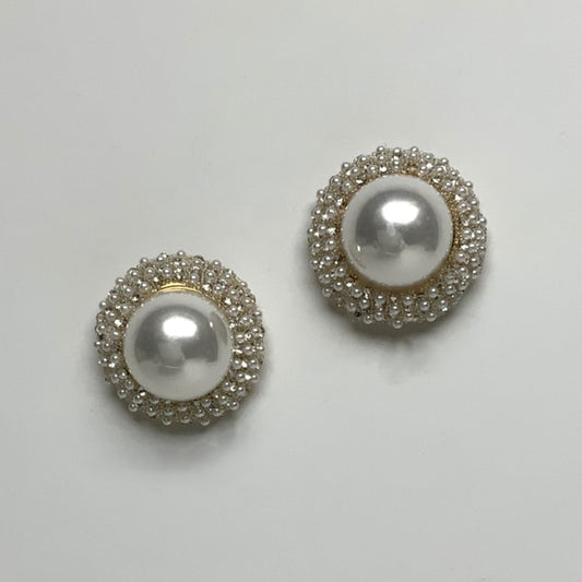 Crystal Pearl Stud Earrings