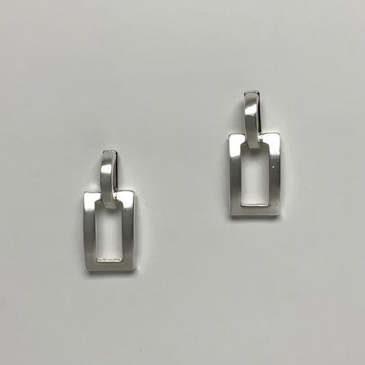 Rectangle Drop Friction Back Earrings