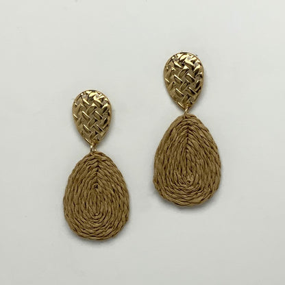 Paper Twine Teardrop Earrings
