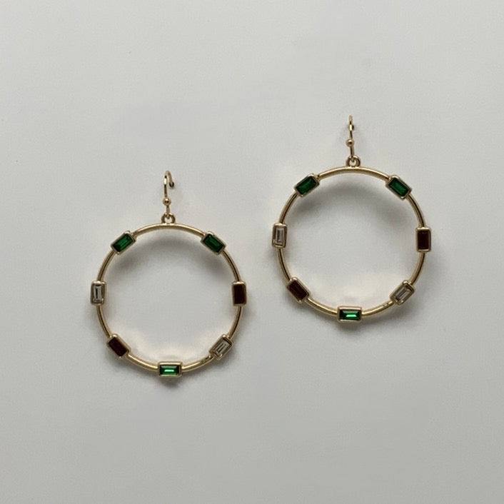 Circle Crystal Earrings