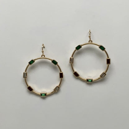 Circle Crystal Earrings