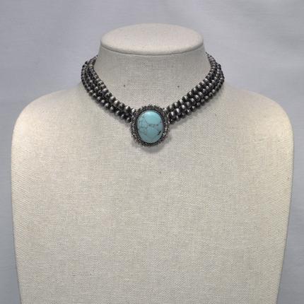 Choker with Oval Stone