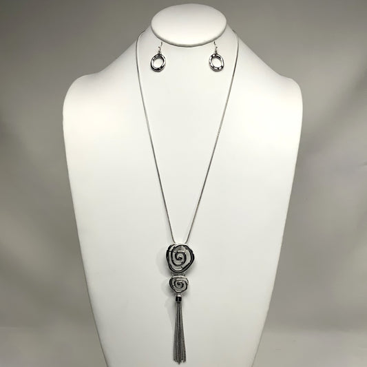 Spiral Snake Chain Necklace Set