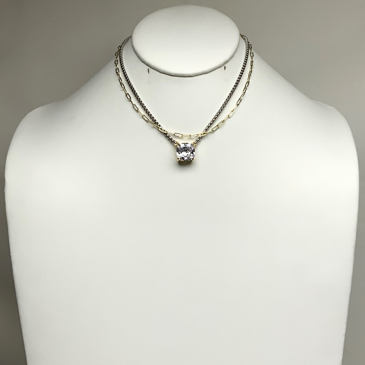 Crystal Layered Necklace