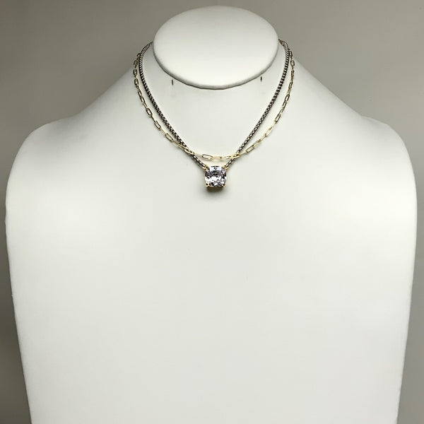Crystal Layered Necklace