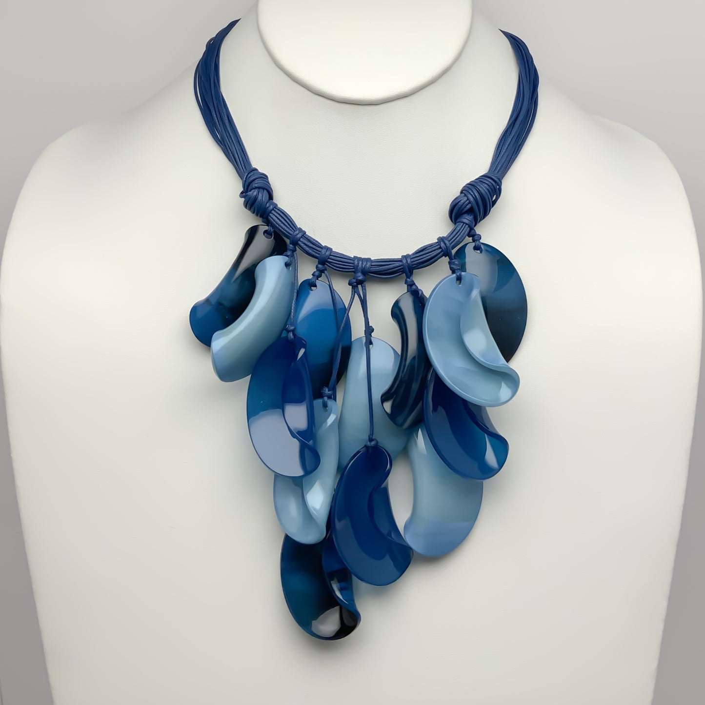 Wavy Lucite Drop Necklace