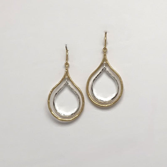 Double Tear Drop Earrings