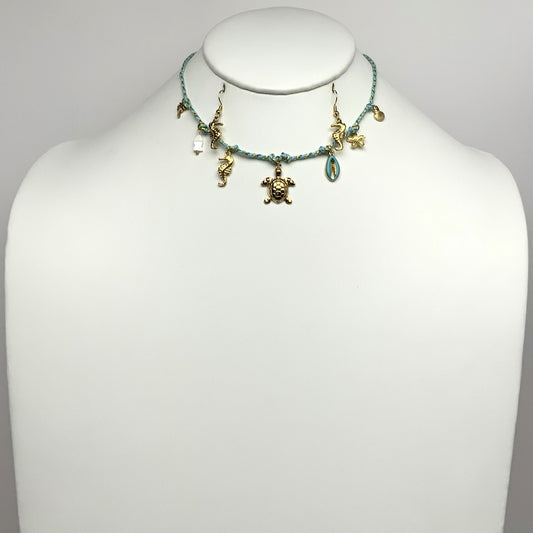 Nautical Charm Cord Necklace Set