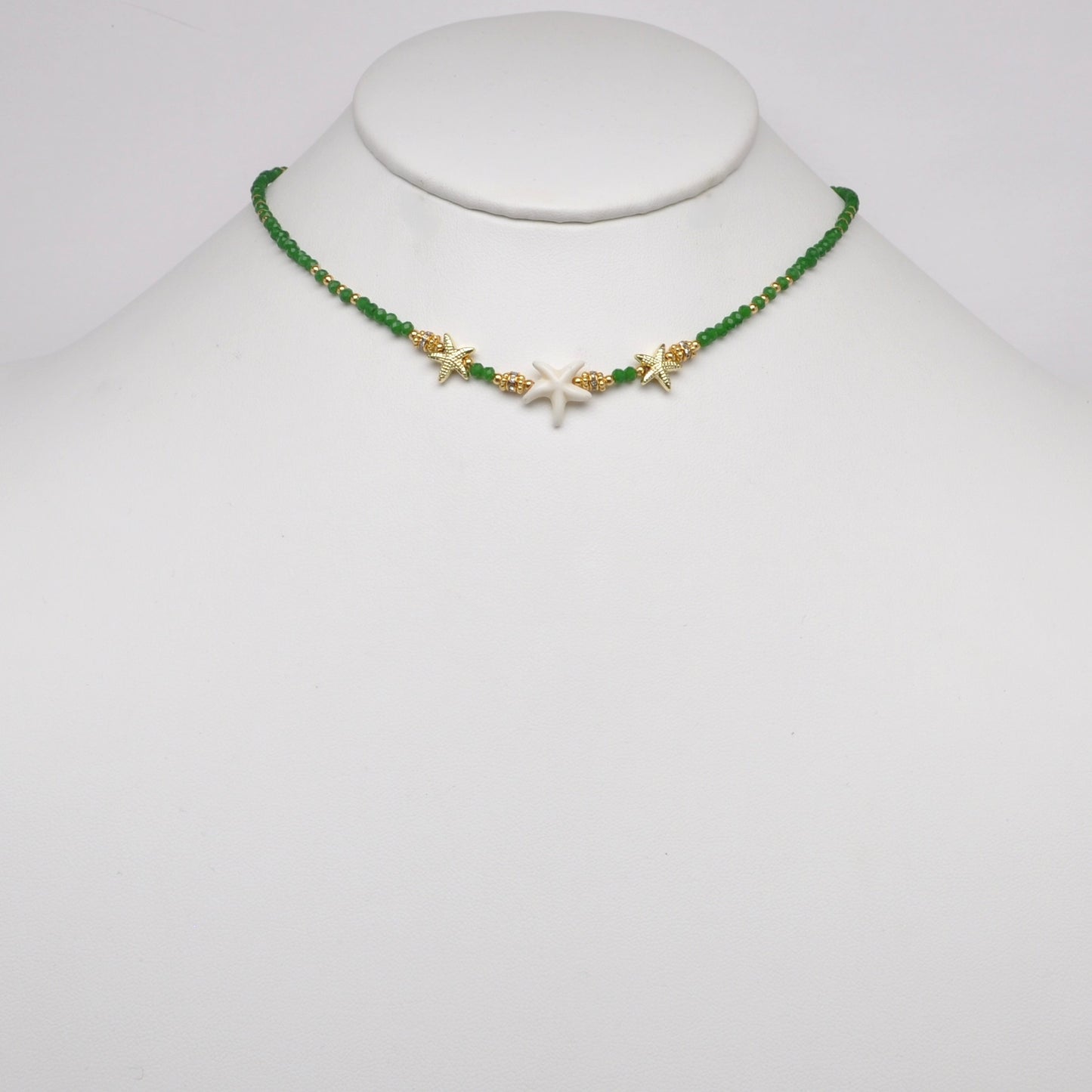 Crystal Starfish Charm Necklace