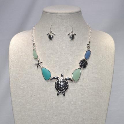 Turtle and Starfish Necklace