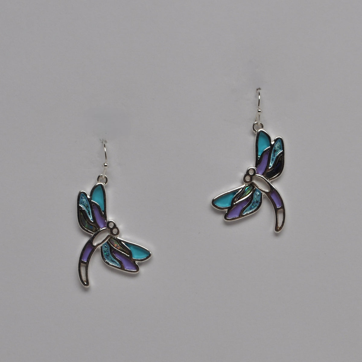 Sea Glass Dragonfly Earrings