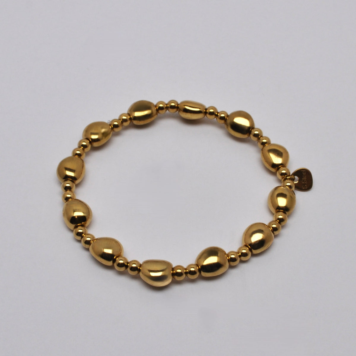 Pebble Shape Bead Stretch Bracelet