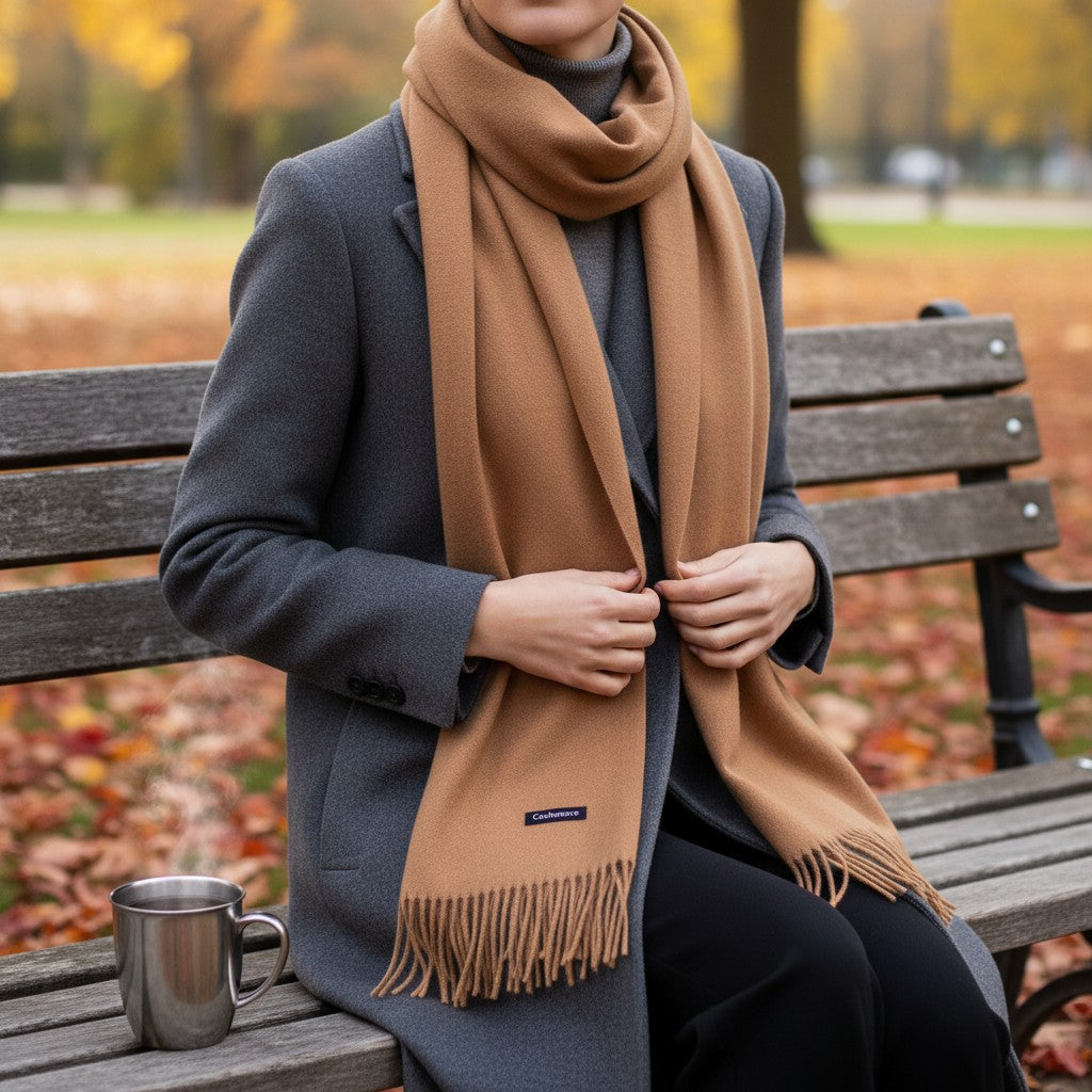 Cashmere Fringed Scarf