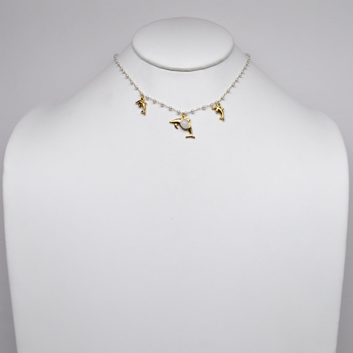 Dolphins w/Pearls Necklace