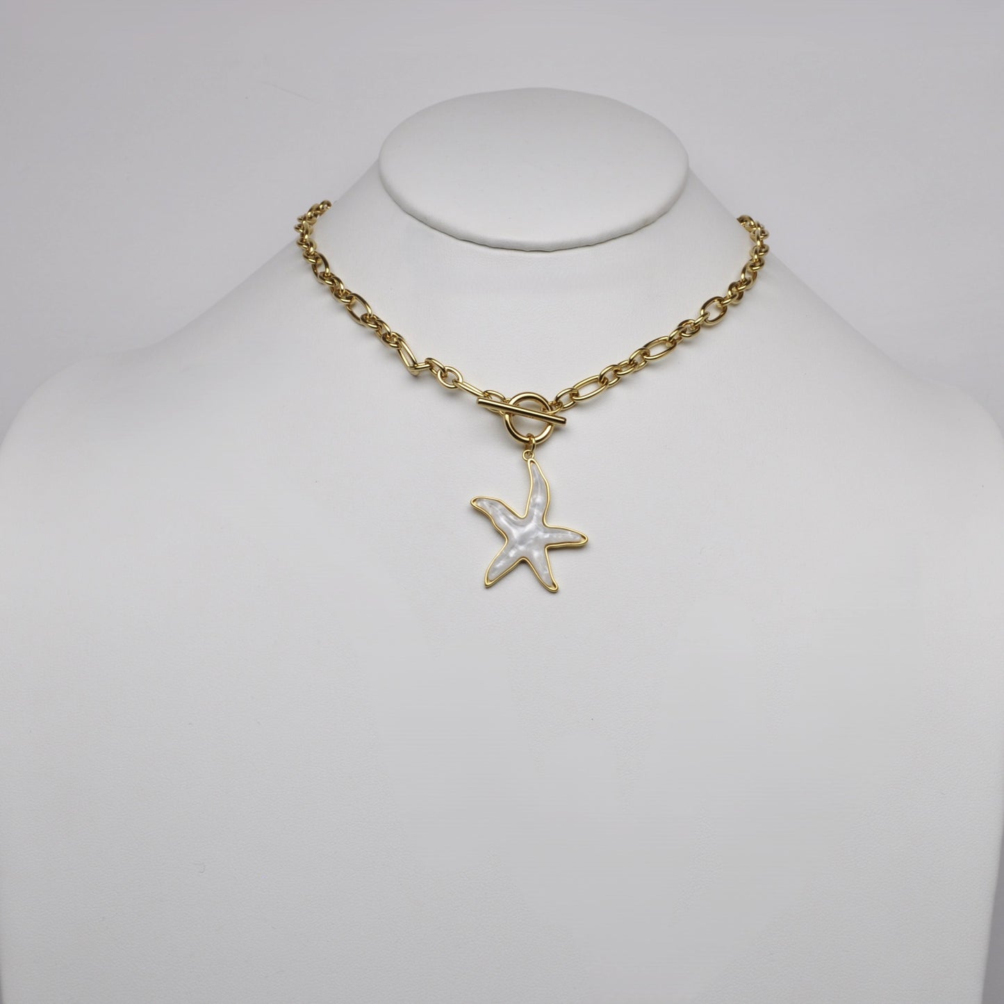 Glittery Lucite Starfish Necklace