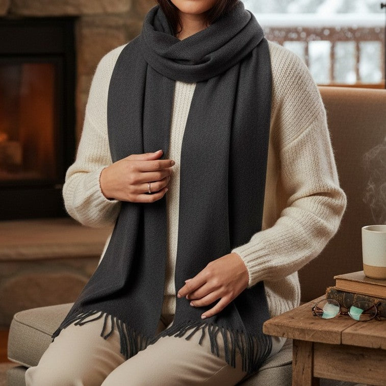 Cashmere Fringed Scarf