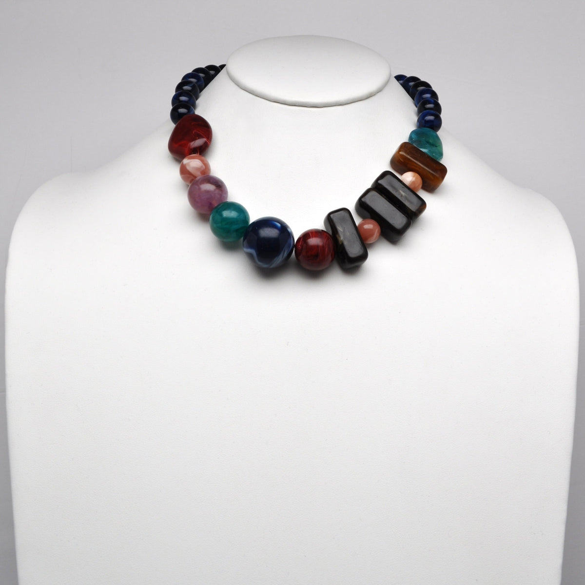 Mixed Lucite Beads Statement Necklace