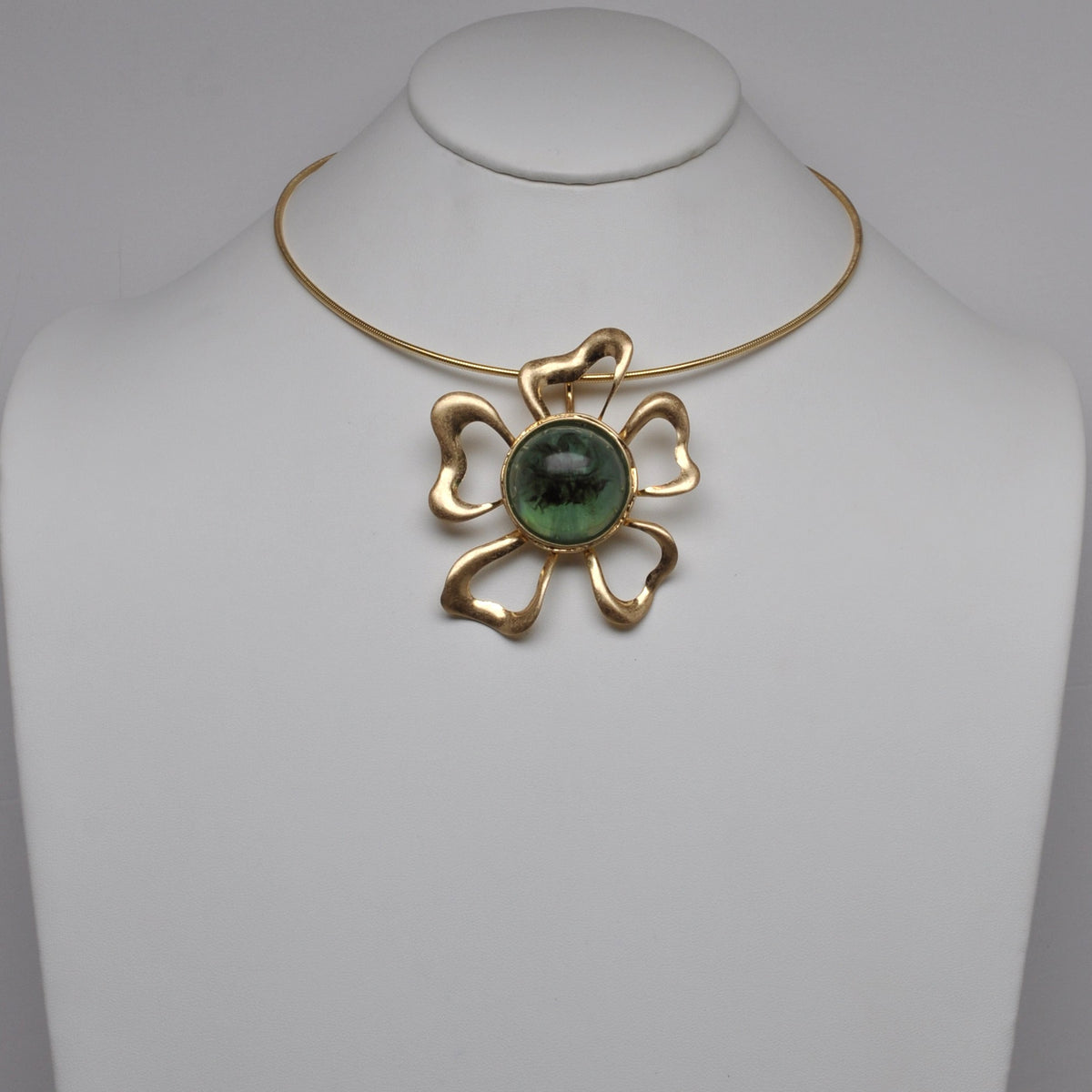 Open-Loop Flower Torque Necklace