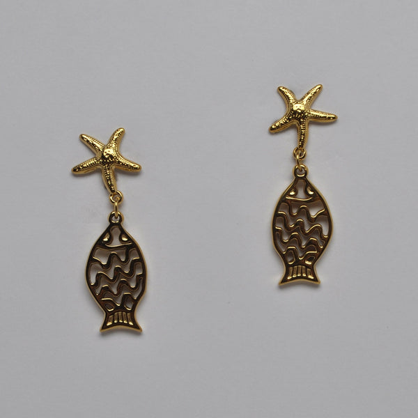 SIlhouette Fish Nautical Earrings