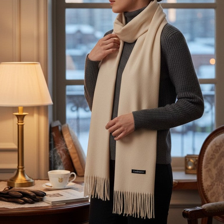 Cashmere Fringed Scarf