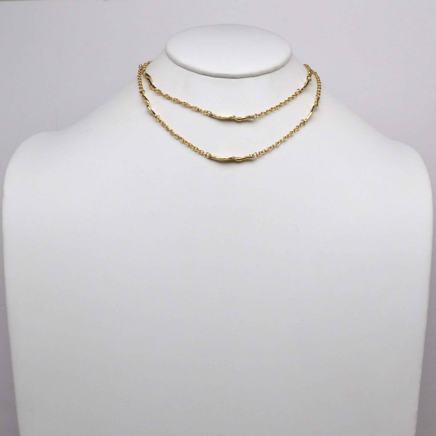 Layered Organic Bar Necklace