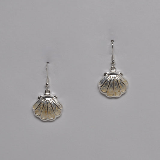 Enamel Shell Drop Earrings