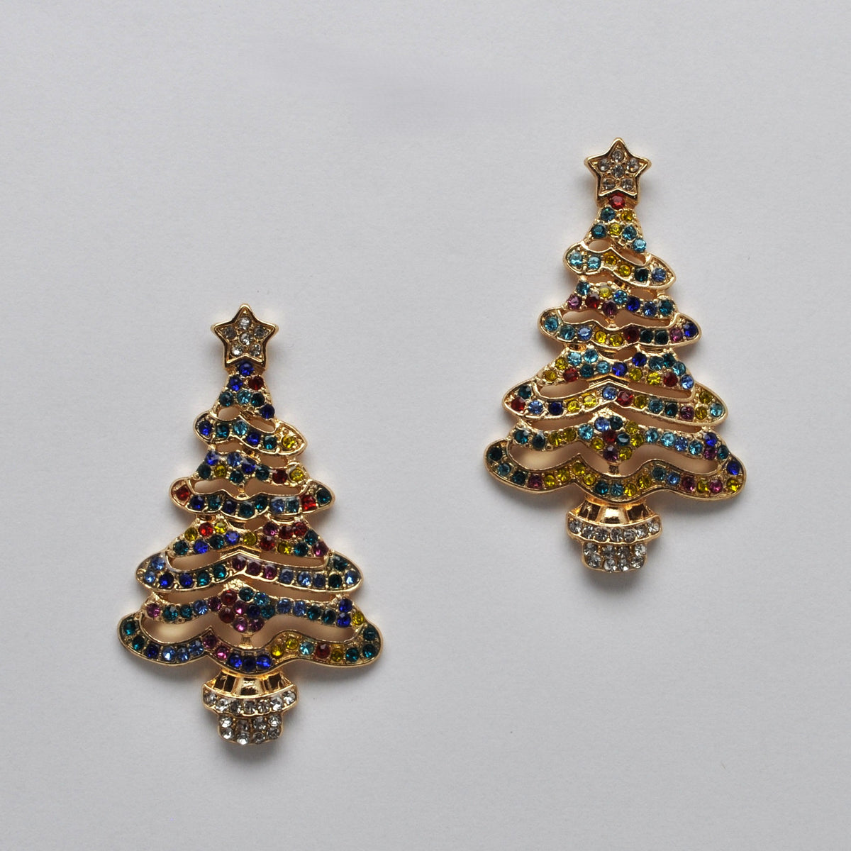 Bling Holiday Tree Earrings