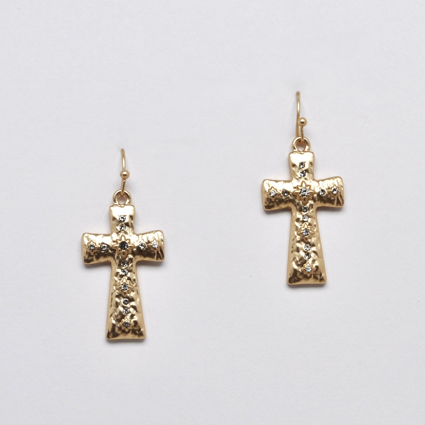 Bling Cross Earrings