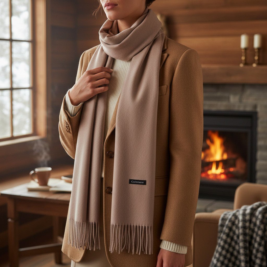 Cashmere Fringed Scarf