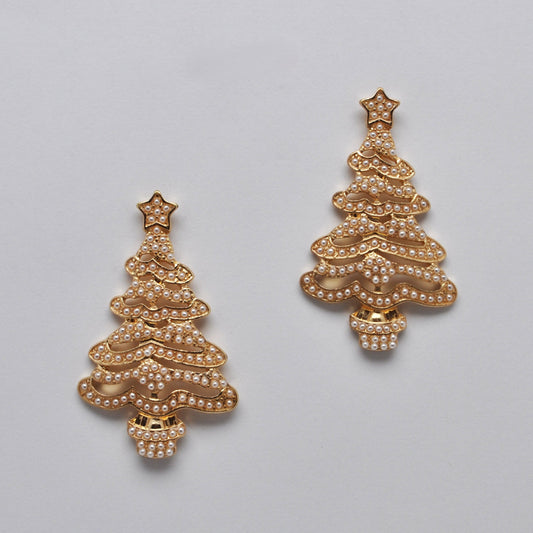 Bling Holiday Tree Earrings