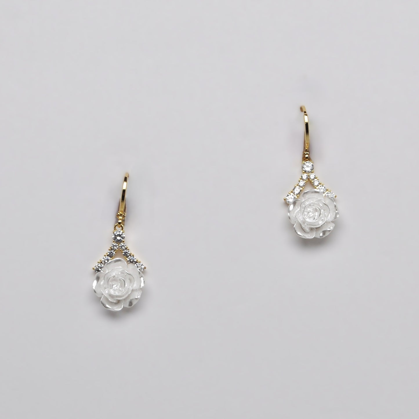 Frosted Flower Earrings