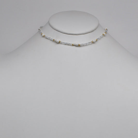 Conch Beads Nautical Boho Bead Necklace