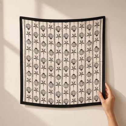 Striped Seashell and Starfish Scarf