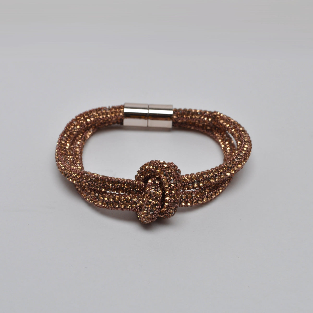 Rhinestone Layered Knot Bracelet