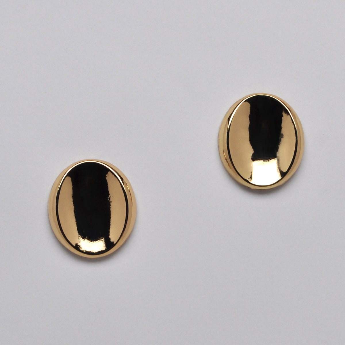 Sleek Oval Metallic Earrings