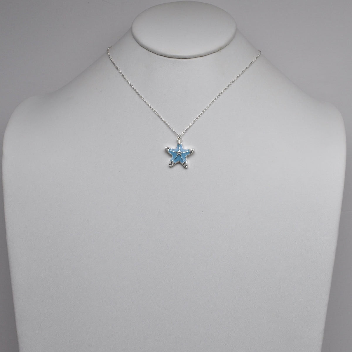 Enamel Starfish Pendant Necklace