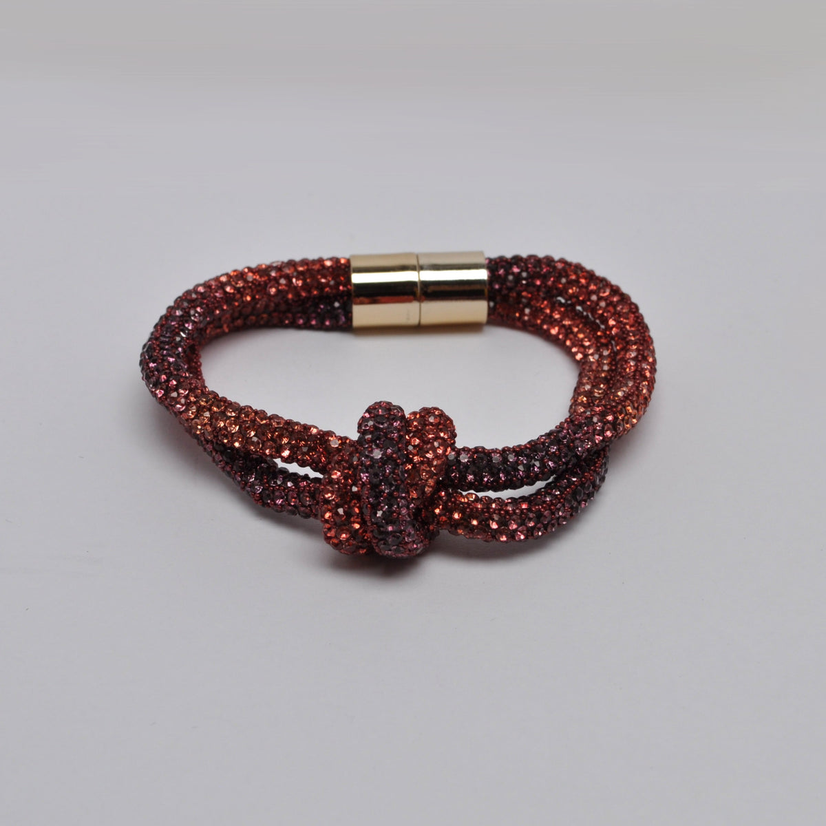 Rhinestone Layered Knot Bracelet