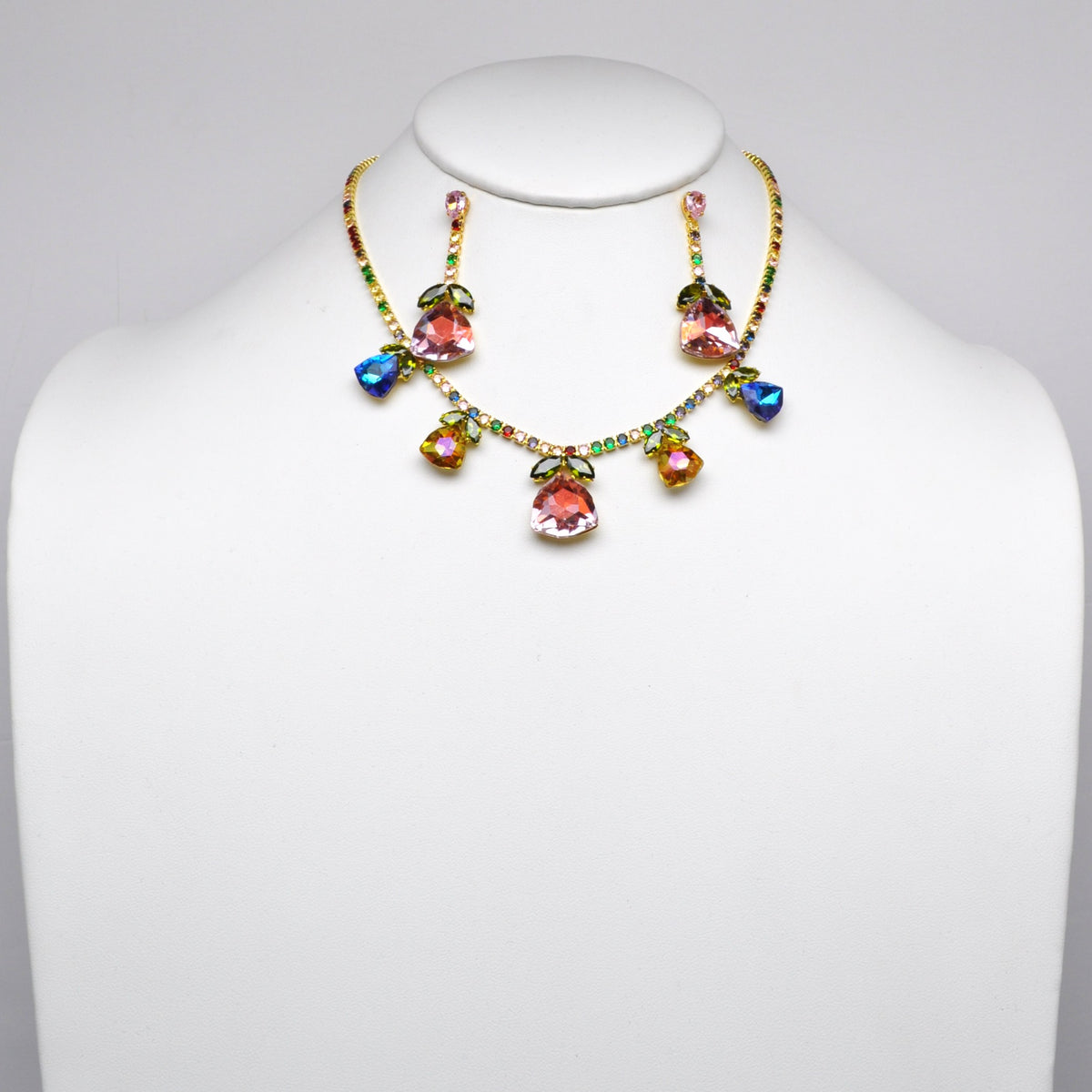 Flower Rhinestone Style Necklace
