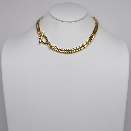 Stainless Steel Curb Chain Front Toggle Choker