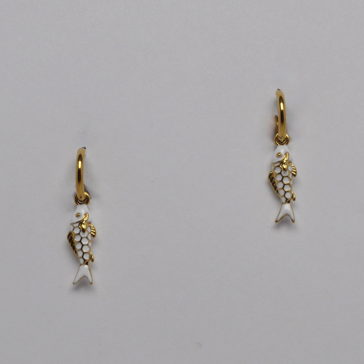Enamel Small Fish Drop Earrings