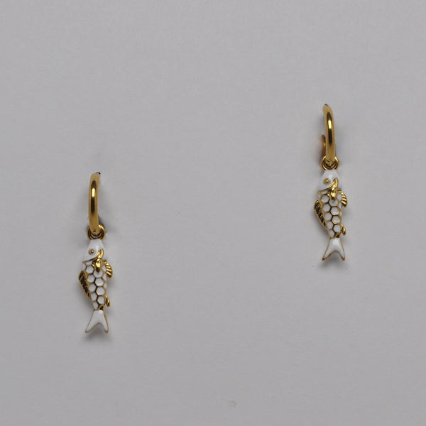 Enamel Small Fish Drop Earrings