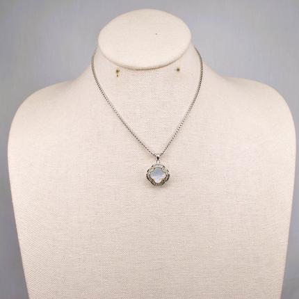 CZ Clover Pendant Necklace