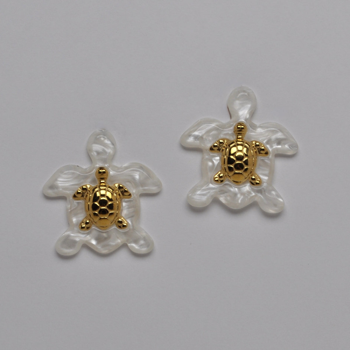 Shiny Turtle Nautical Earrings