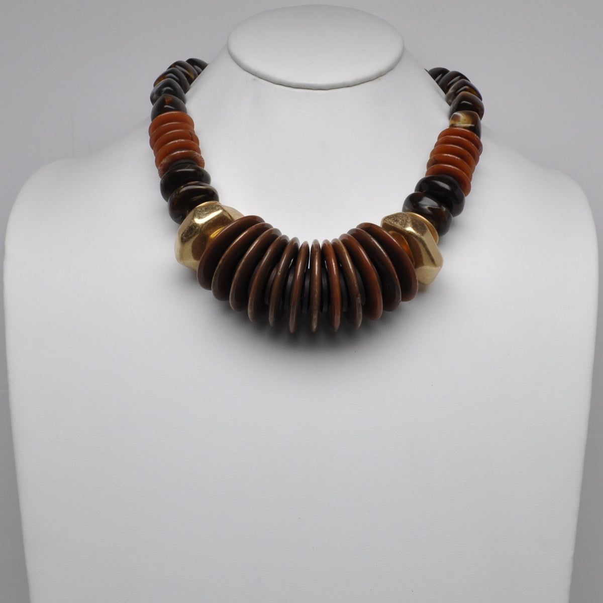 Stacked Disc Collar Necklace
