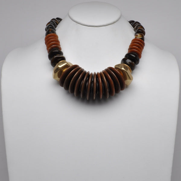 Stacked Disc Collar Necklace