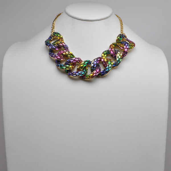 Square Crystals Chain Link