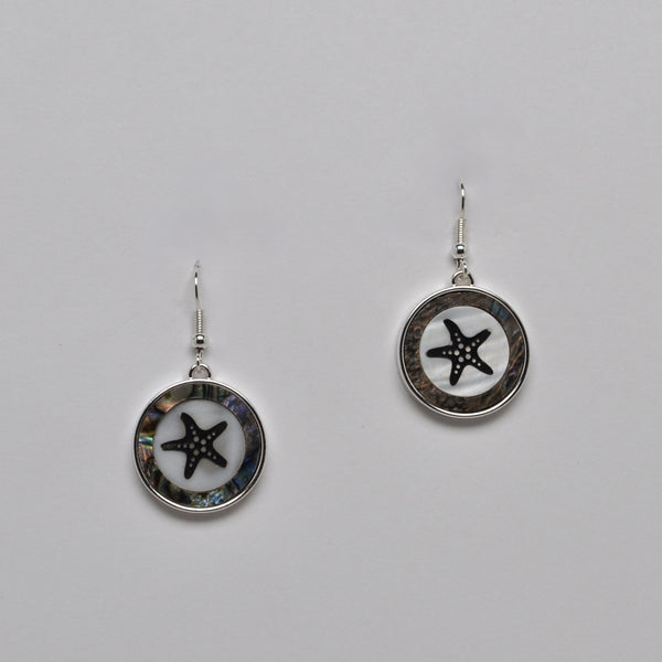Starfish Nautical Drop Earrings