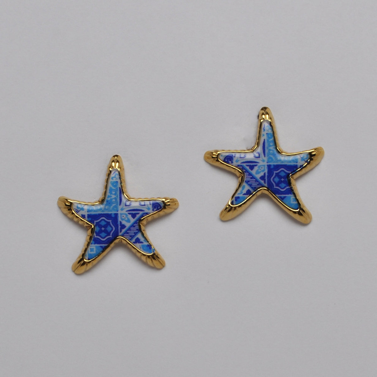 Patterned Starfish Stud Earrings