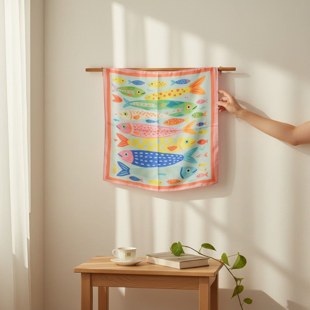 Vibrant Design Square Scarf